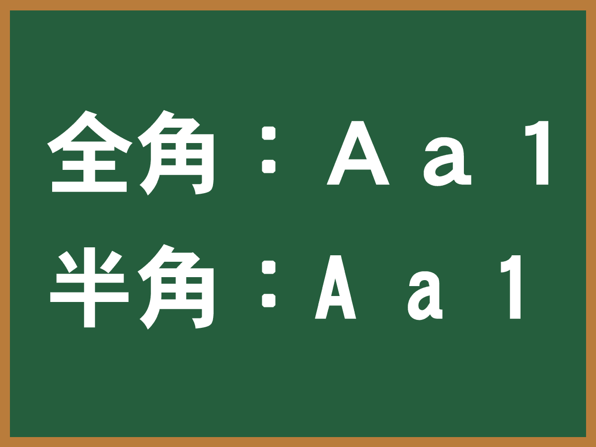 全角英数字のイメージ画像