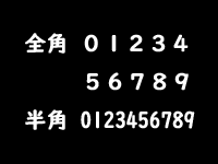 半角数字のイメージ画像