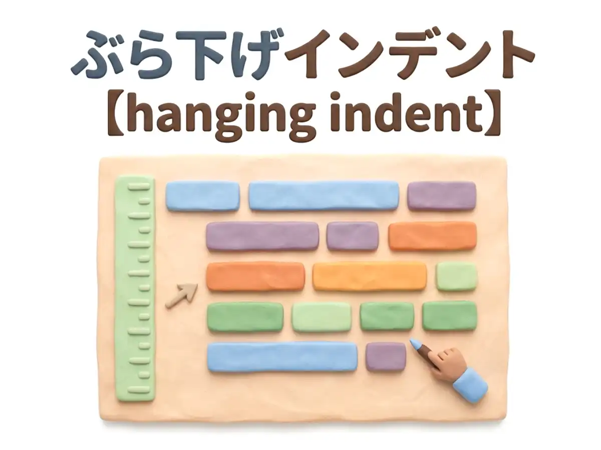 ぶら下げインデントのイメージ画像