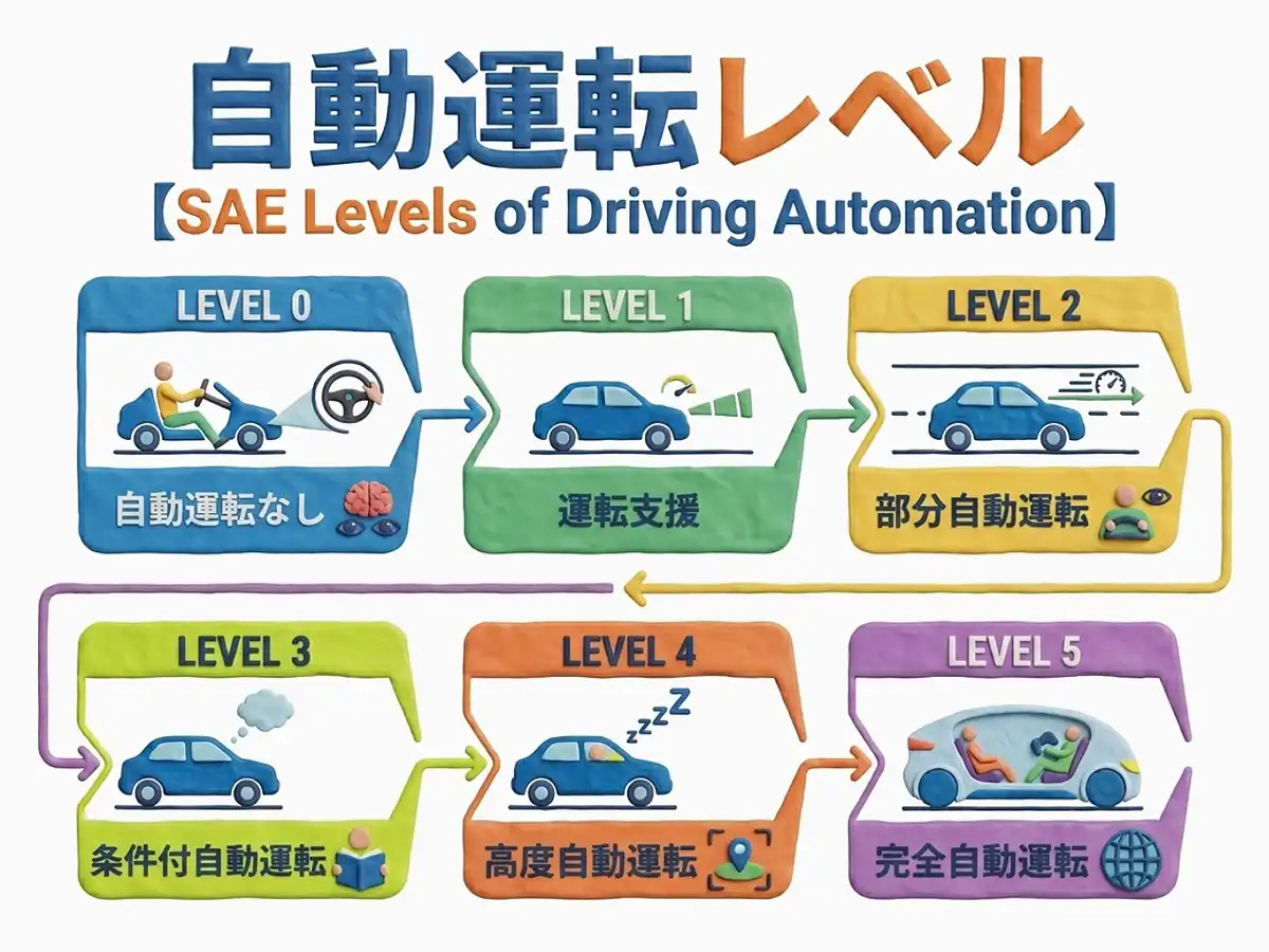 自動運転レベルのイメージ画像