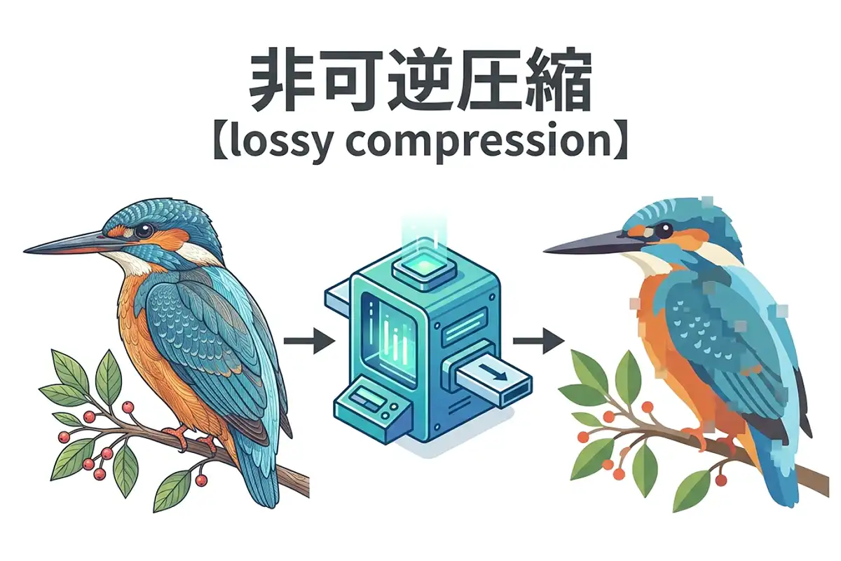 非可逆圧縮のイメージ画像