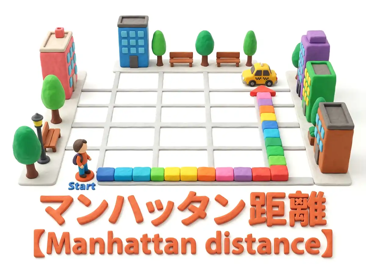 マンハッタン距離のイメージ画像