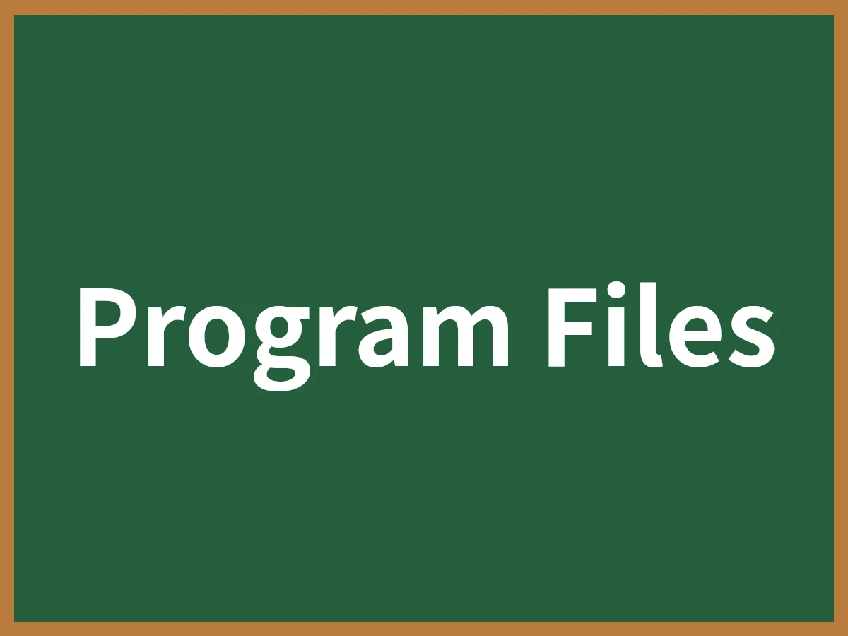 Program Filesのイメージ画像