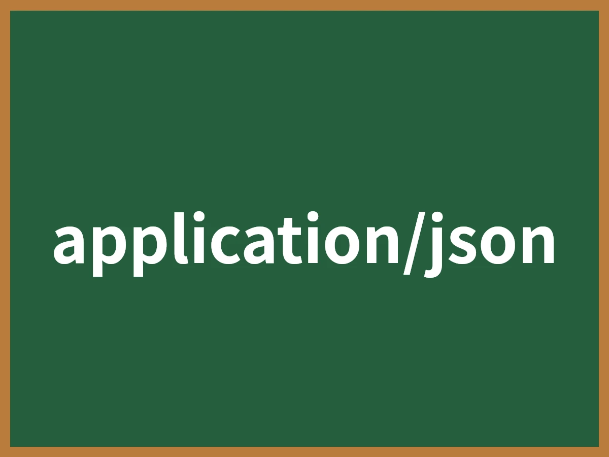 application/jsonのイメージ画像