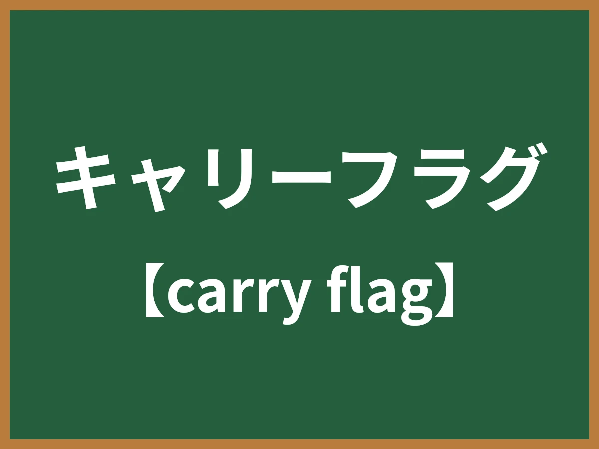 キャリーフラグのイメージ画像