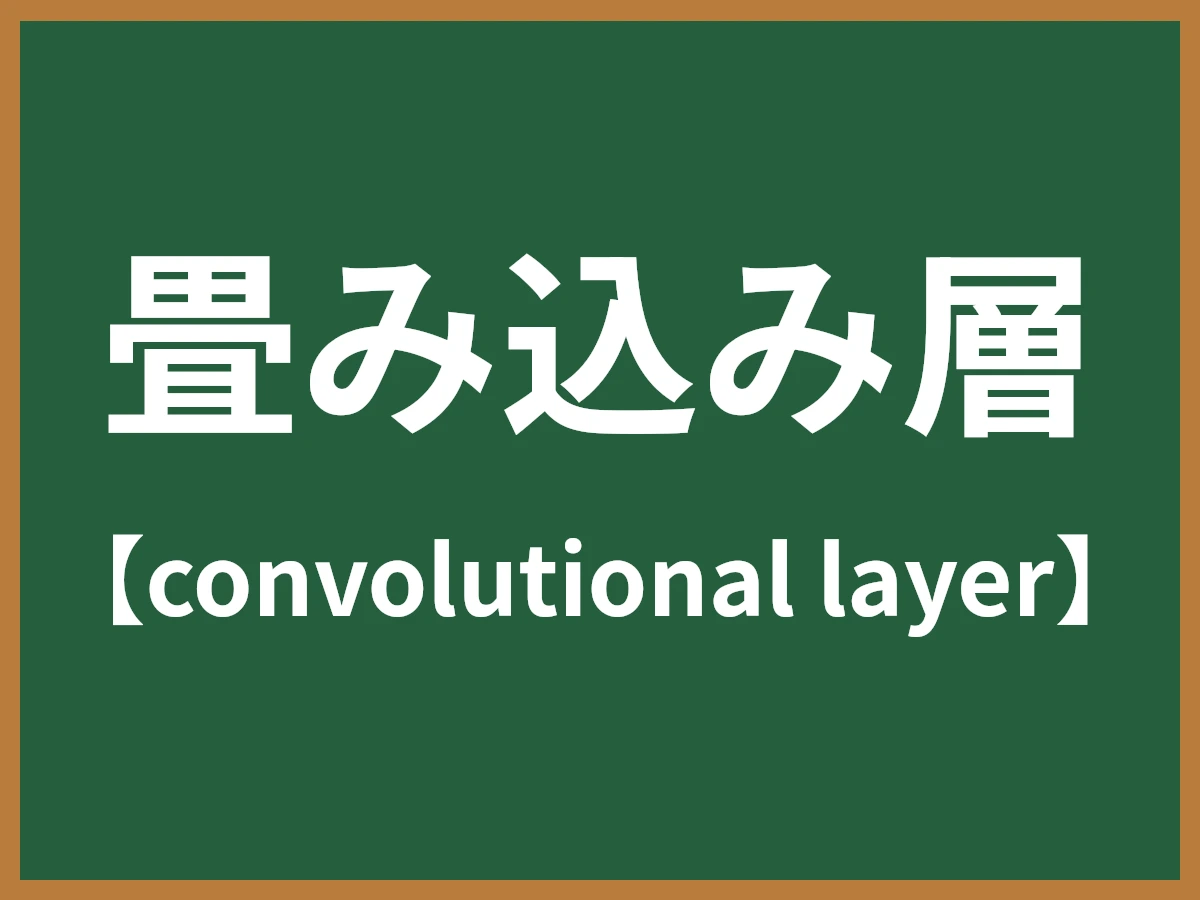 畳み込み層のイメージ画像