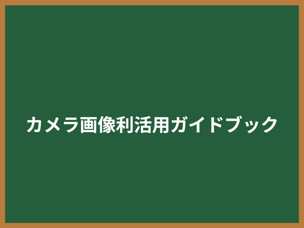 カメラ画像利活用ガイドブックのイメージ画像