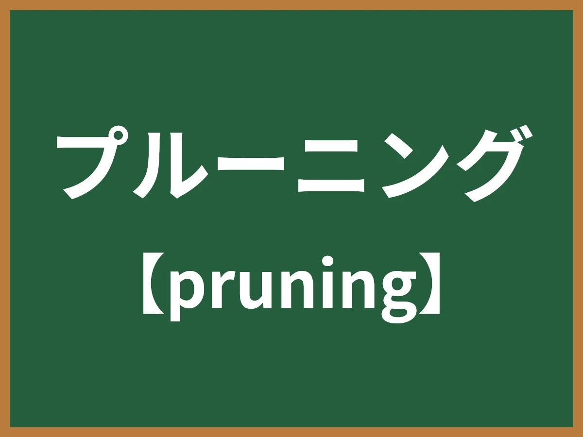 プルーニングのイメージ画像