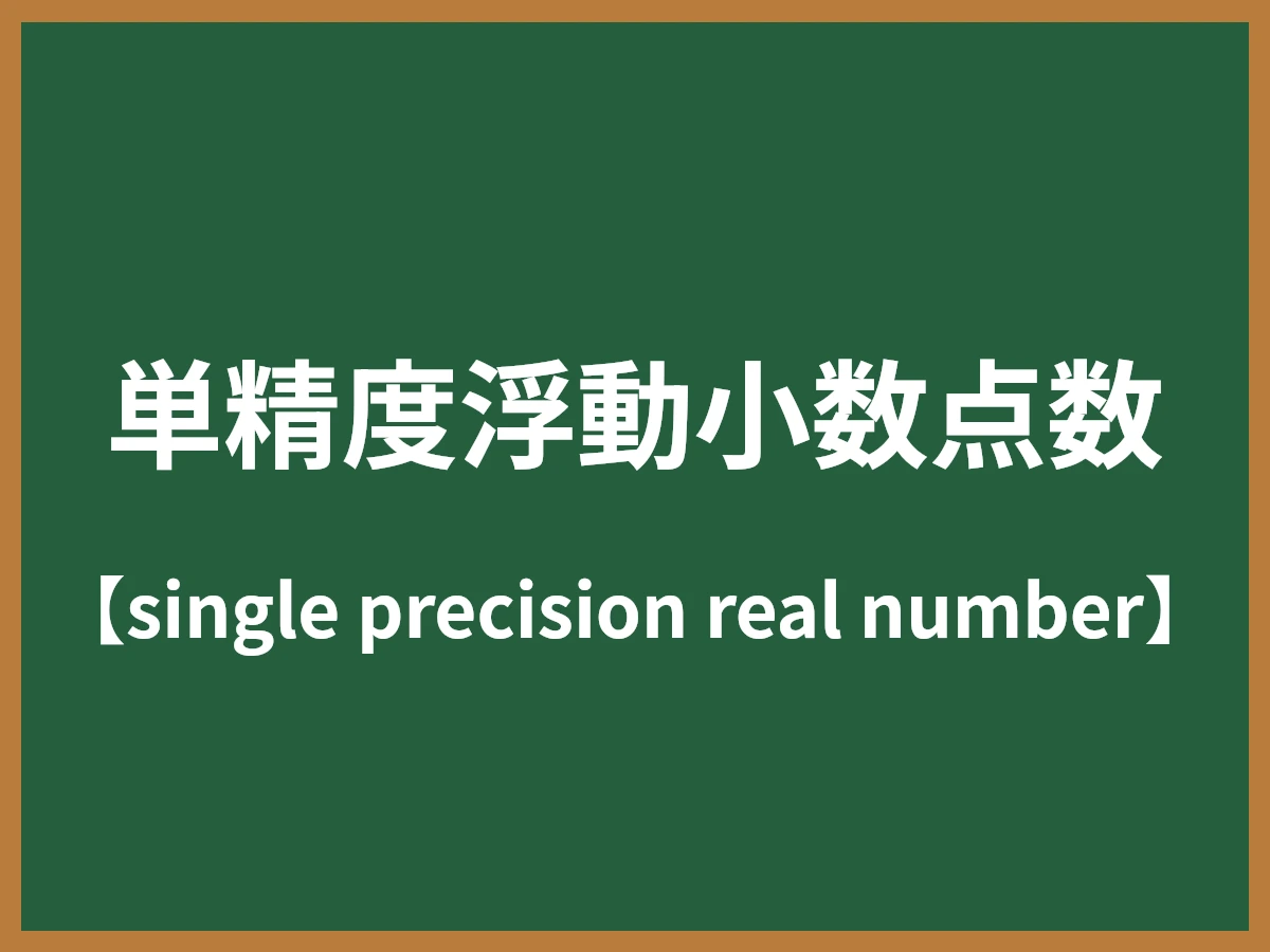 単精度浮動小数点数のイメージ画像