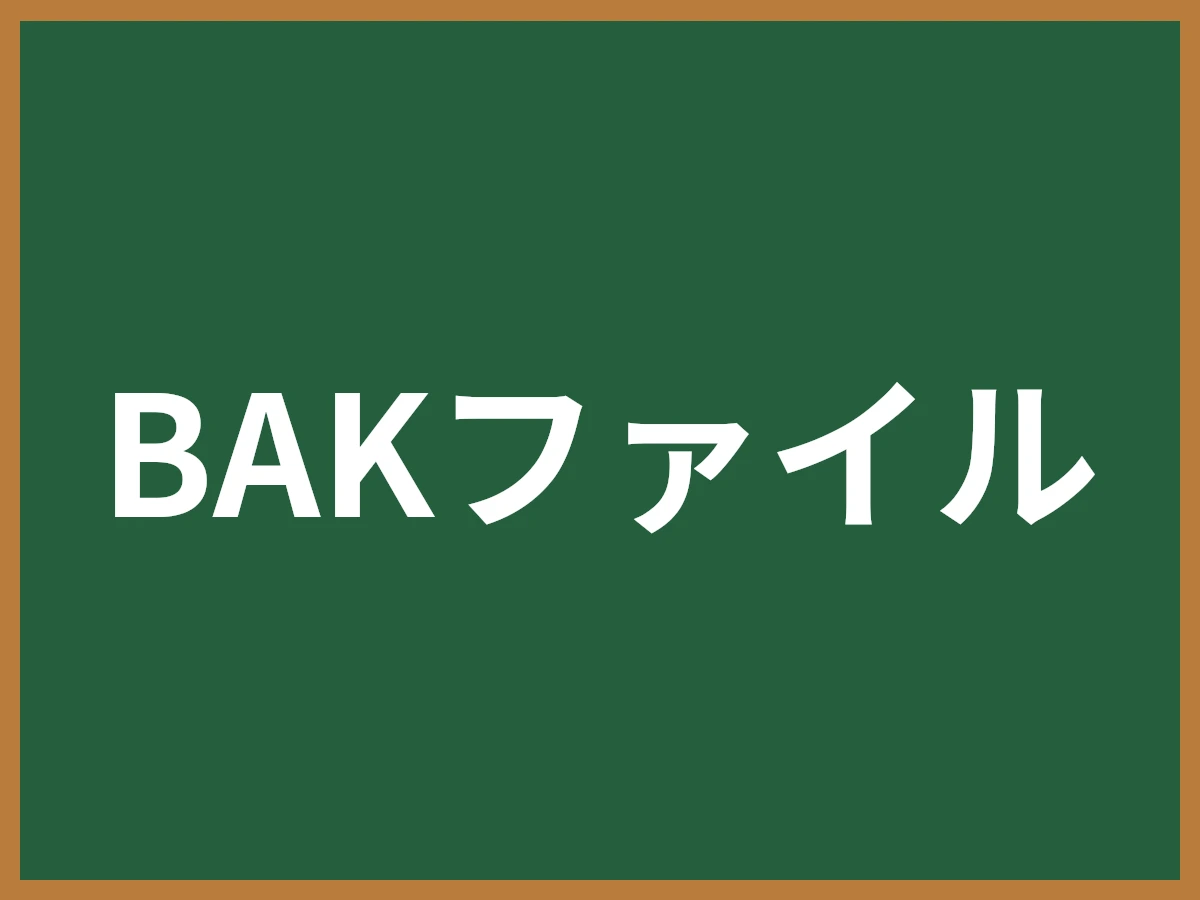 BAKファイルのイメージ画像
