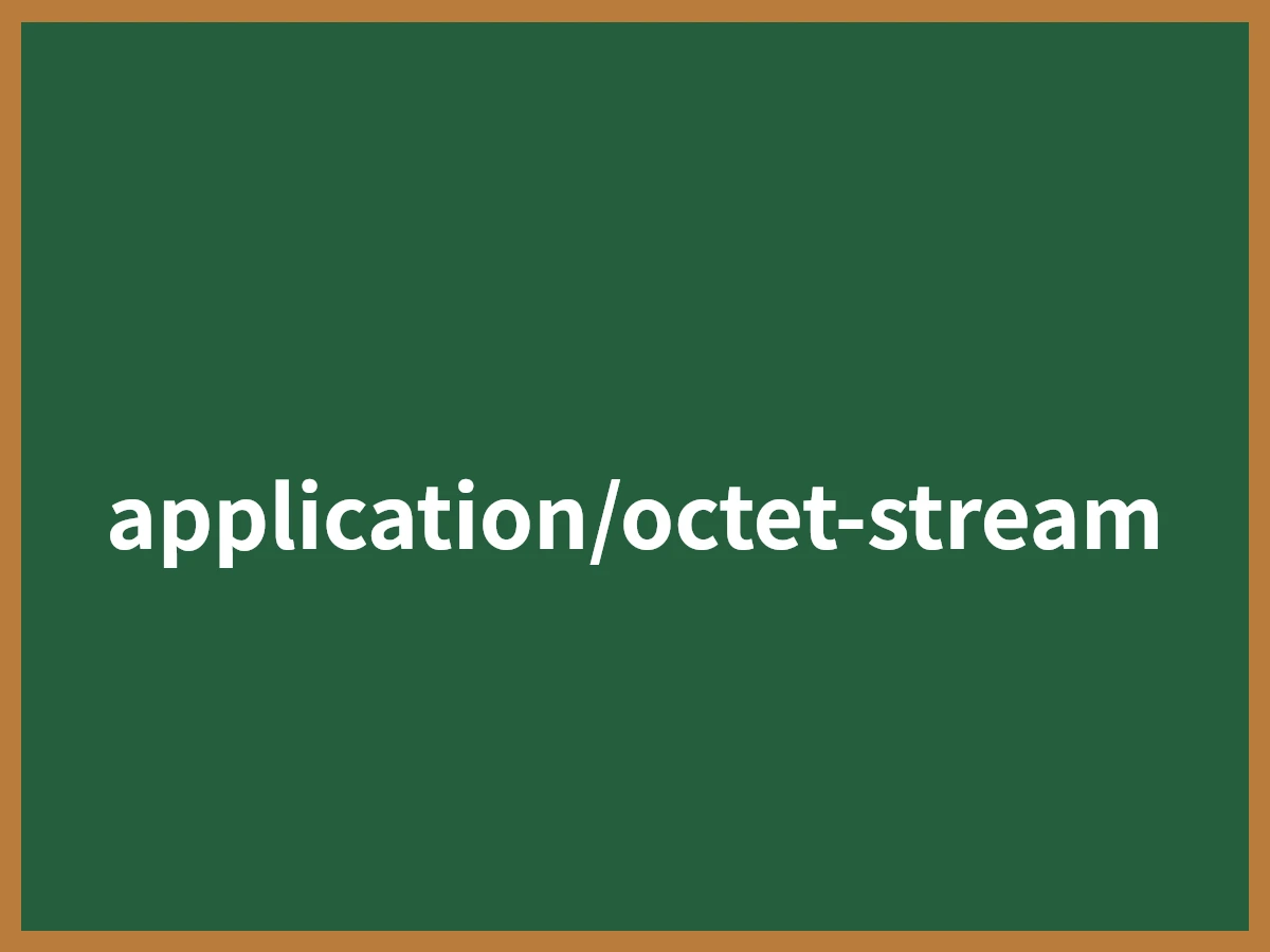 application/octet-streamのイメージ画像