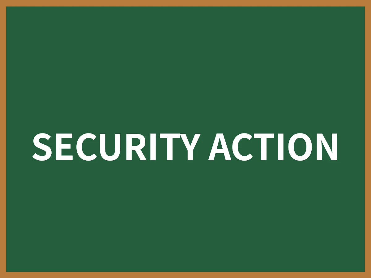 SECURITY ACTIONのイメージ画像