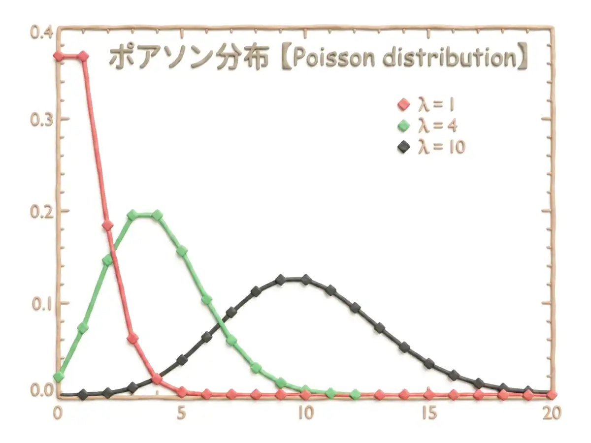 ポアソン分布のイメージ画像