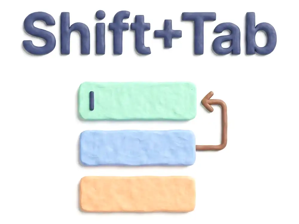 Shift+Tabのイメージ画像