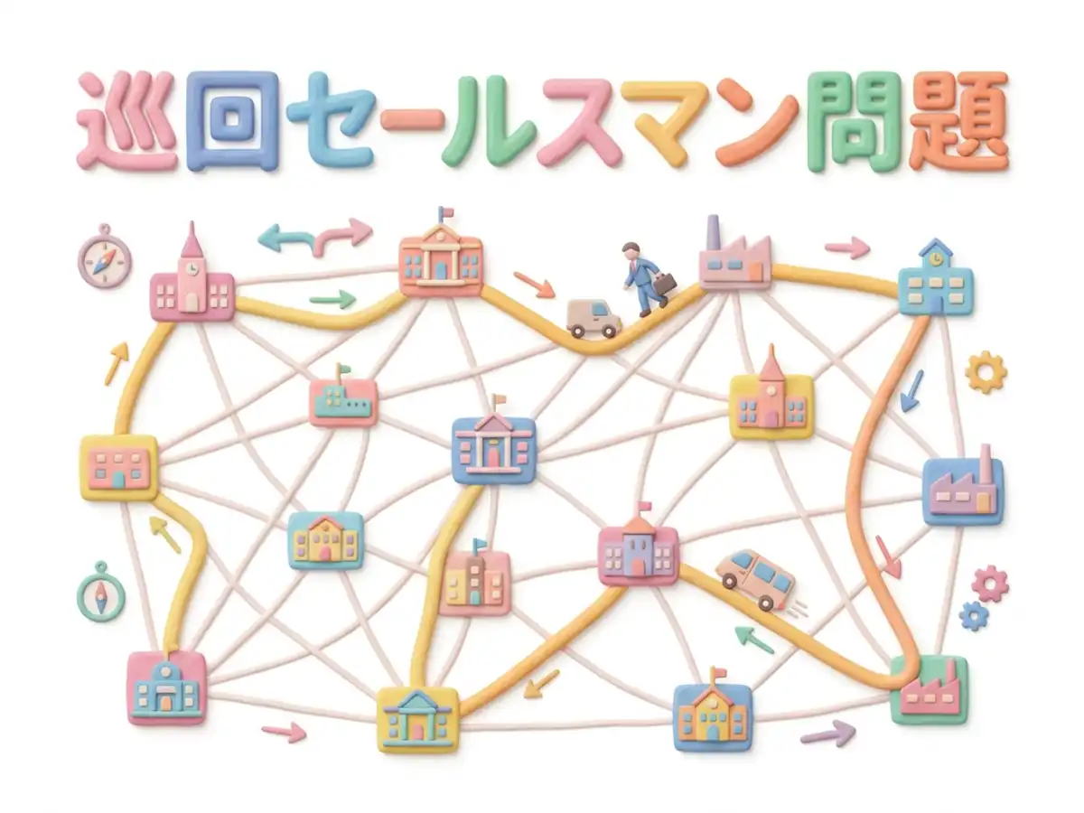 巡回セールスマン問題のイメージ画像