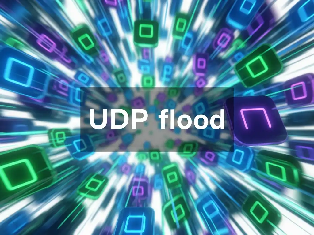 UDPフラッド攻撃のイメージ画像