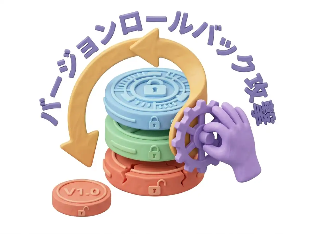 バージョンロールバック攻撃のイメージ画像