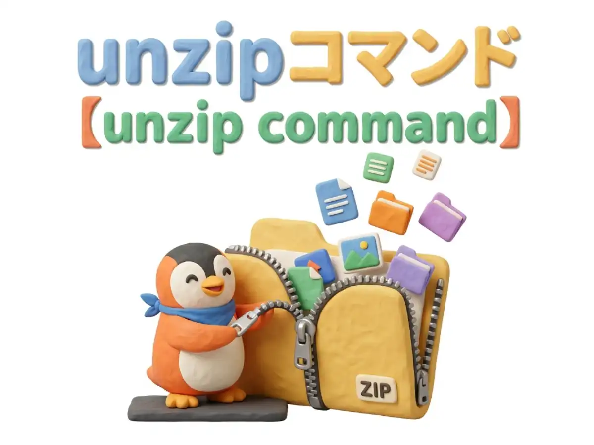 unzipコマンドのイメージ画像